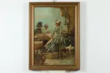 Market Day by Continental School, MARKET DAY, oil on canvas, sold May 2021