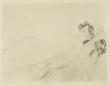 Otakar Kubín, Reclining Nude, Etching