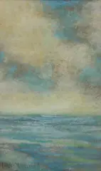 Harry Roseland, Seascape with Cloudy Sky, Watercolor