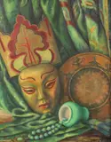 Ruey H. Hardesty, The Mask, Oil on canvas