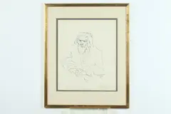 Claude Marks, RAY POOLES AS KING LEAR and FIDDLER ON THE ROOF: TWO WORKS, first; signed and dated 1962 lower right, second; signed and dated 1970 lower right, Pen and ink on paper