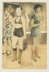 Eighth Avenue by Raphael Soyer, Color lithograph, offered May 2021