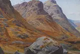 Charles Jones, Highland Landscape, Oil on paper laid on board