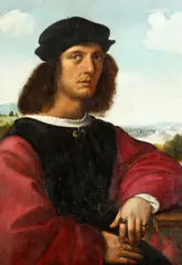 D. Matini, Copy of Raphael'S, "The Portrait of Angoli Doni", Oil on canvas