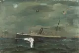 Otto Muhlenfeld, Pilot Boat #1, Oil on canvas in "as is" condition