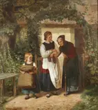 Julius Geertz, Three Generations, Oil on canvas