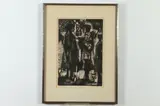 Arta Corrigan, Rural Gathering, Lithograph
