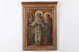 Continental School, Christ with Saints, Oil on board
