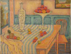 Shi Daohong, Tabletop Still Life, Oil on canvas
