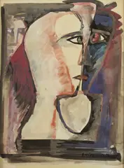 Sepp Hödlmoser, Abstract Figrues, Gouache