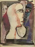 Sepp Hödlmoser, Abstract Figrues, Gouache