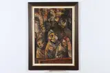 Carranza, Figures, Oil on board