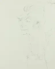 Pietro Lazzari, Portrait of Eleanor Roosevelt, Ink on paper