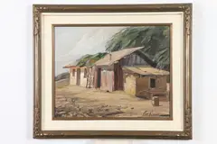 Carl Schmidt, Rustic Western Dwellings, Oil on board
