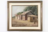 Carl Schmidt, Rustic Western Dwellings, Oil on board