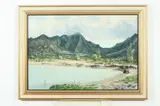 Helen M. Cassidy, Nuuanu Valley from Keehi Lagon, Oil on canvas