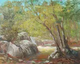 Guy Steele Fairlamb, TWO WORKS : POTOMAC RIVER IN AUTUMN and POTOMAC RIVER TRIBUTARY