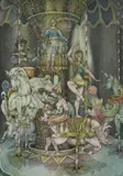 Charles S. Klabunde, The Night Carousel, Color etching and aquatint, 1978