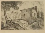 Otakar Kubín, House, Etching