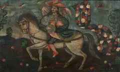 Cuzco School, Archangel Michael, ARCHANGEL MICHAEL, oil on canvas
