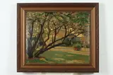 Gunnar Börjeson, House in Spring, Oil on board