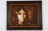 Helena Scott, Portrait of Young Woman, Acrylic on board