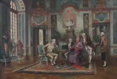 Juan Antonio Gonzalez, The Chess Match, Oil on canvas