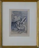 Le Chapeau Epinglé (The daughter of Berthe Morisot and her cousin) by Pierre-Auguste Renoir, circa 1894, Restrike etching in black and white on wove paper, sold Jul 2021