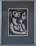 Georges Rouault, Les Deux Matrones / Deux Femmes en profil, Etching on laid paper