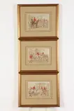 A series of six drawings at various stages of a hunt, Sloans & Kenyon 2021