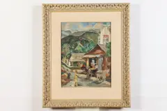 Ralph Campbell, Untitled, Market Day, oil on canvas
