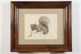 Watercolor of Eastern Grey Squirrel by Barbara Stanton Gailllard McNear, Detailed watercolor on paper, sold Jul 2021