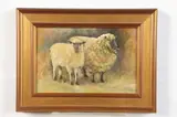 Jerry Cable, Lamb & Ewe, Oil on panel