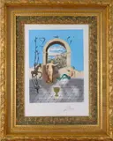 "Gateway of the New World of Gala", from Dali Discovers America by Salvador Dalí, 1979, Color lithograph, edition 225/250, signed in pencil in the lower right corner, numbered in pencil in the lower left corn, sold Jul 2021