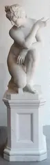 Pietro Bazzanti, Hockende Venus, The lot includes an early 20th century marble base
