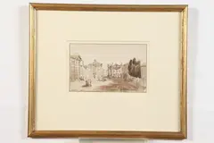John Samuel Hayward, Oxford, Late 18th century watercolor, pencil and brown ink on paper