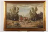 John Eberhardt, Riding to the Hounds, Oil on Canvas
