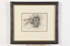Pair of Hunt Scenes and Jumpers over Fence by Cecil Charles Windsor Aldin, Ink and wash on paper, sold Jul 2021