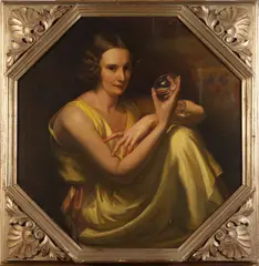 Stanislav Rembski, Portrait of Stanislav Rembski'S Mistress, Oil on Canvas