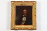 William F. Cogswell, Untitled, Gentleman's Portrait, oil on canvas laid down on board painting