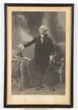 Gilbert Stuart, Washington, circa 1850, Engraving made and published by Waterman Lilly Ormsby