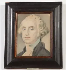 Bernard-Romain Julien, Blue-Eyed George Washington, circa 1850, Stipple lithograph on wove paper