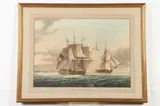 John Theophilus Lee, H.M.S, Colored engraving