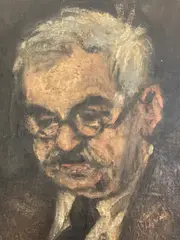 Henrik Major, Old Man, Oil on Canvas