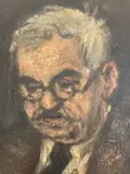 Henrik Major, Old Man, Oil on Canvas