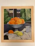Peter Radenmacher, Still Life with Fruit of Bowl and Lemons (after Paul Gauguin), Oil on board. unsigned and undated