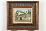 Hans Weisner, Urbanscape with Graffiti, Oil on board