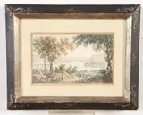 Gabriel Ludwig Lory, Lago Maggiori with Borromeau Islands, 1819, Watercolor