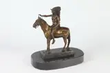 Cyrus Edwin Dallin, The Medicine Man, 1899, Bronze equestrian statue on a marble base