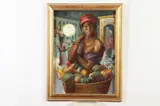 Anton Zinski, New Orleans Fruit Seller, 1989, Oil on canvas